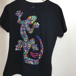 EXPRESSATE IMPRESSION Rainbow Lizzard T-Shirt.. Size: Small